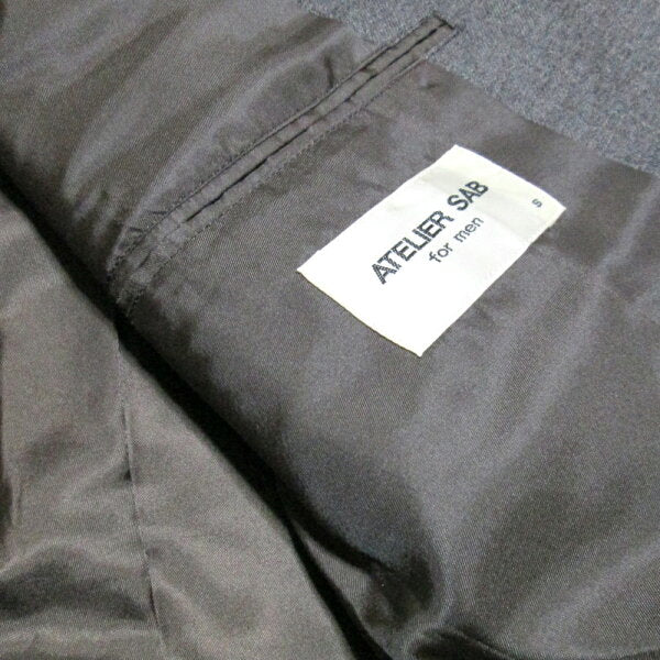 Vintage ATELIER SAB for men "S" 2B double breath setup suit (gray classic box silhouette avant-garde) 120439