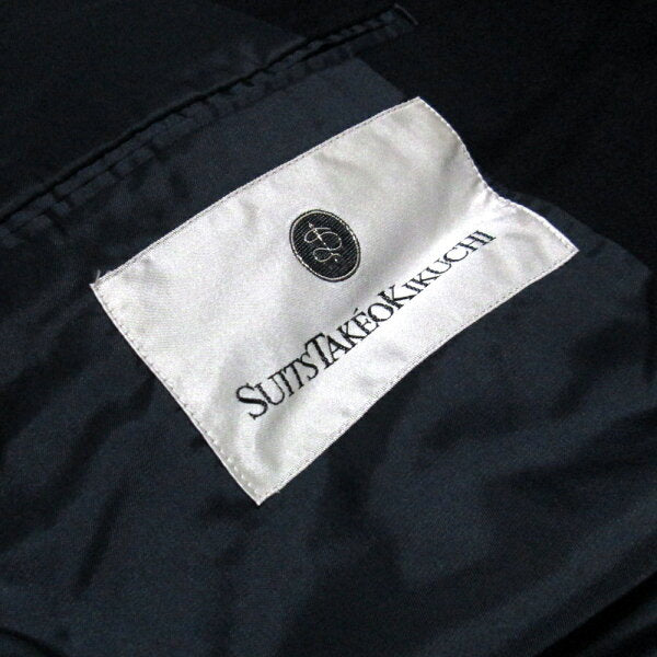 Vintage TAKEO KIKUCHI Vintage Takeo Kikuchi "2" Double Breath Setup Suit (Navy Navy Bubble) 125529