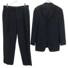ARMANI COLLEZIONI Armani Rezzoni Herringbone Suit Top and Bottom Setup 46 Black Men's Old Clothes