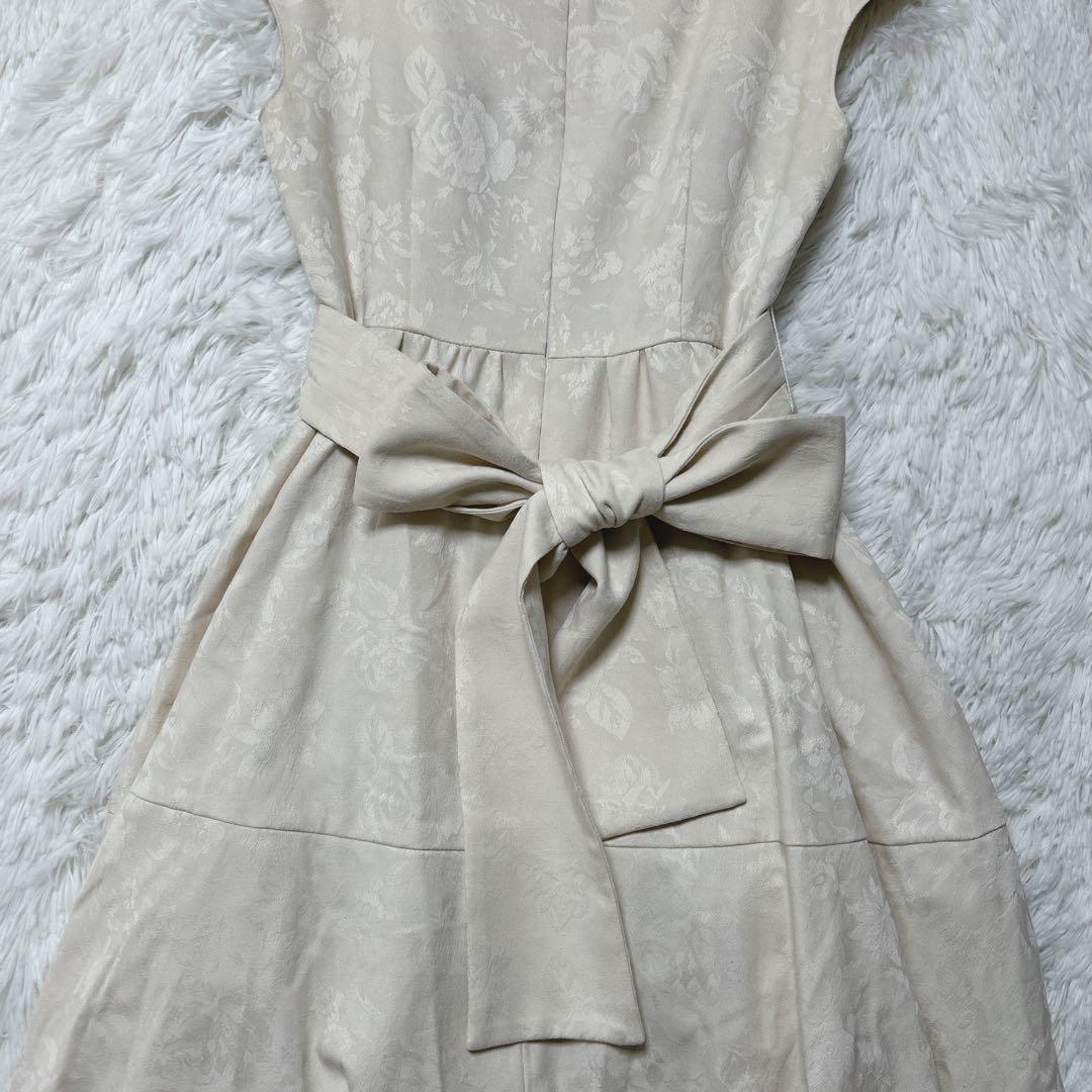 Lil Fete Dress One Piece Cabaret F Beige Full Floral Pattern Belt Included