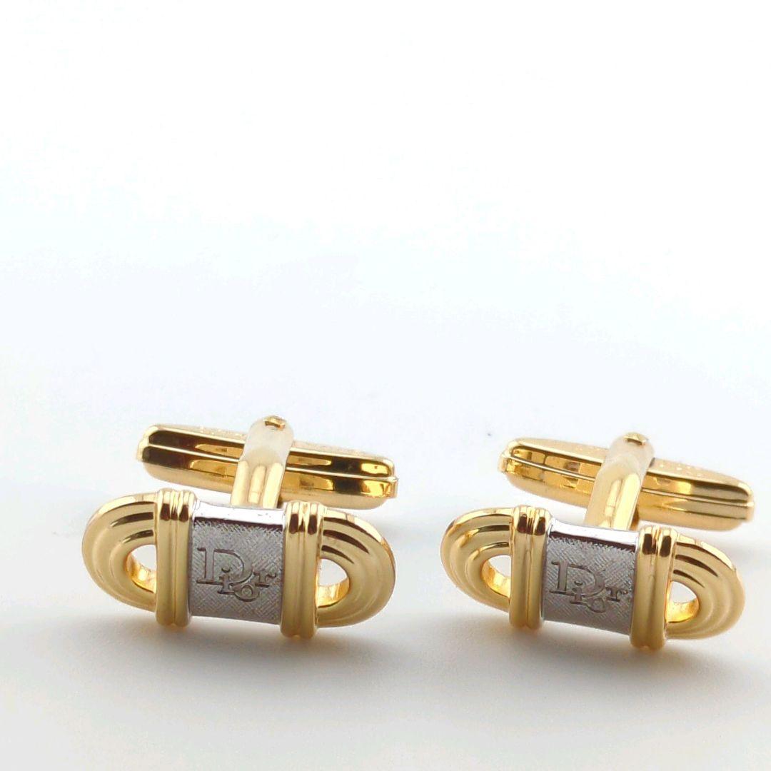 Dior tie pin cufflink set gold silver beautiful item