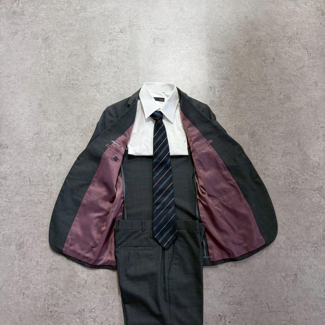 Men's Vintage Gray Setup Suit Single S-M Rare