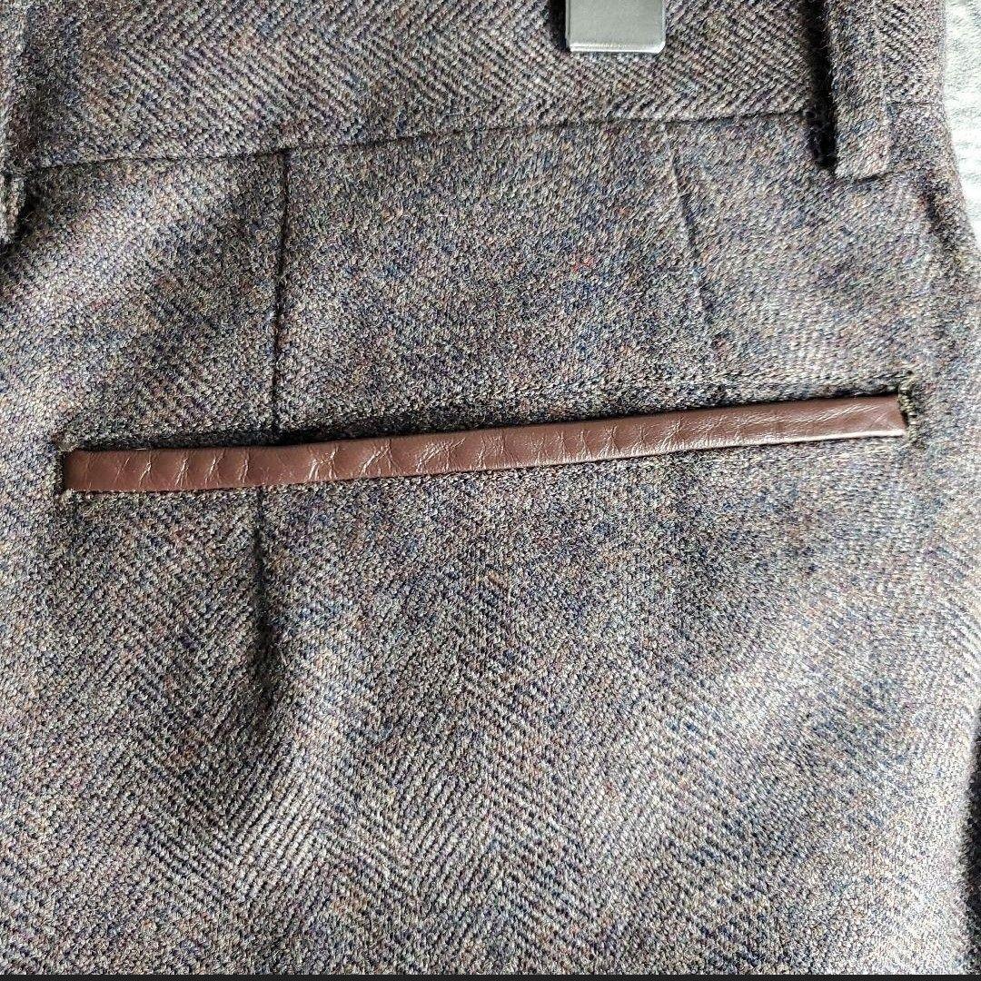 Setup Vintage 2 Button Herringbone Dull Purple Gray Retro