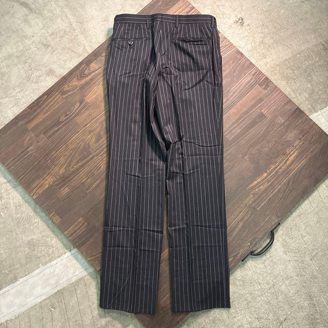 7LA1 Setup Suit Top and Bottom Set Striped Pattern Navy Old Clothes