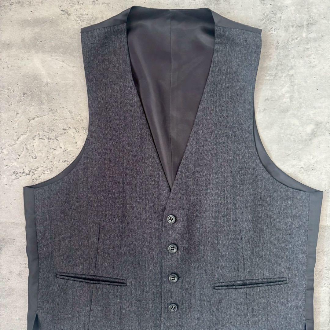 USED VINTAGE Setup Suit Three Piece Vest Gray
