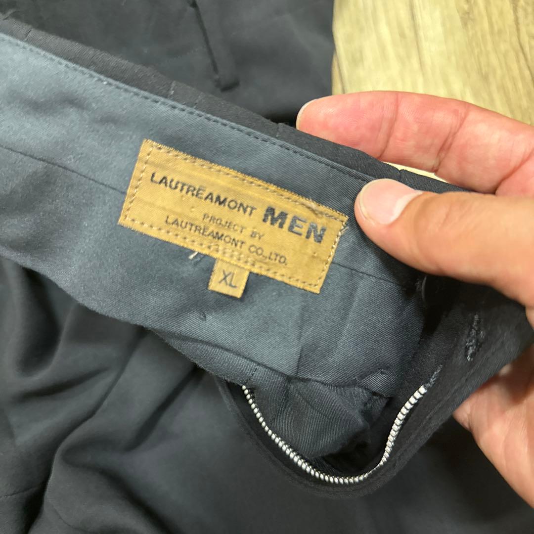 Good condition 90's double vintage suit black XL black Lautreamont