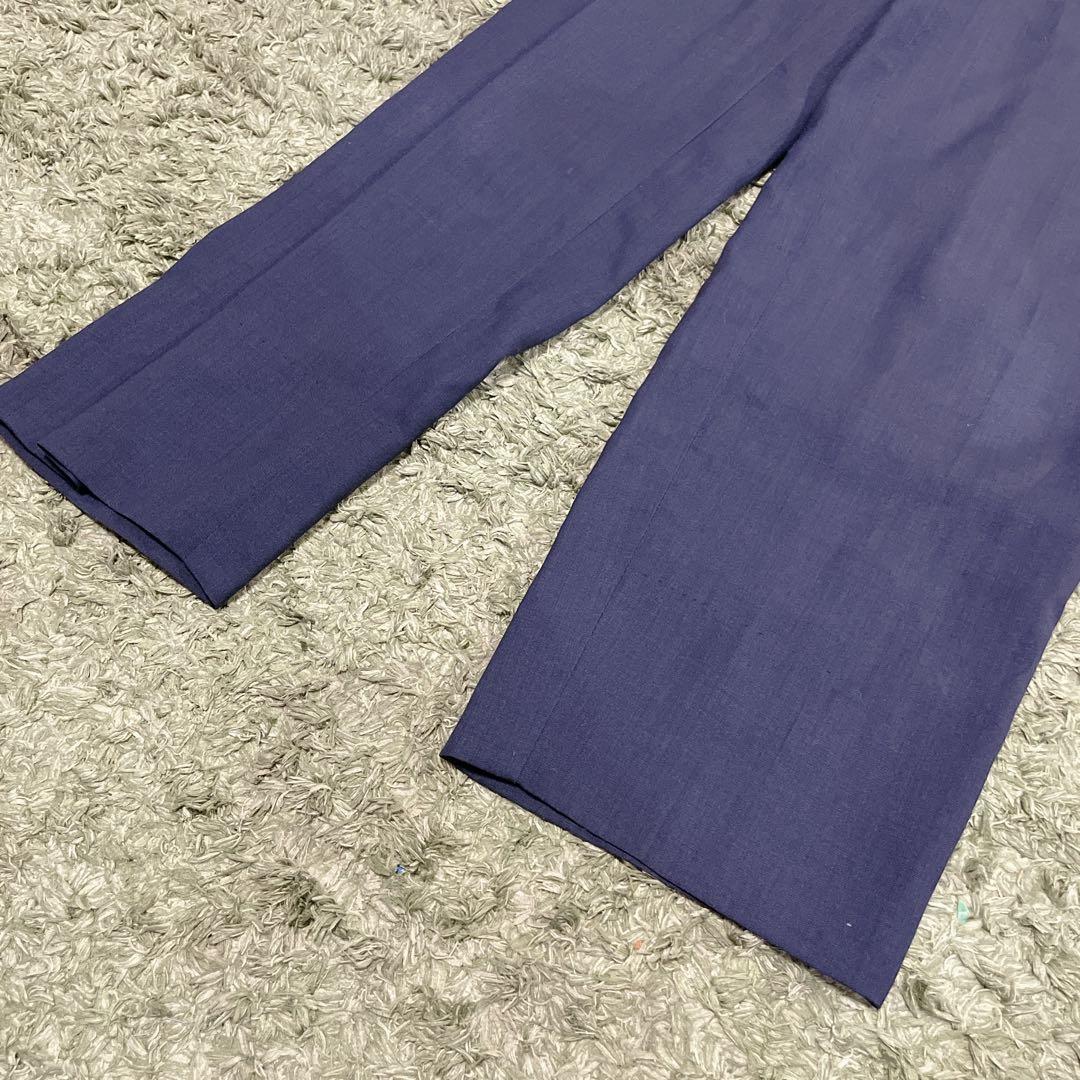 Vintage Mixed Navy Blue Summer Suit Setup Mesh Linen Double