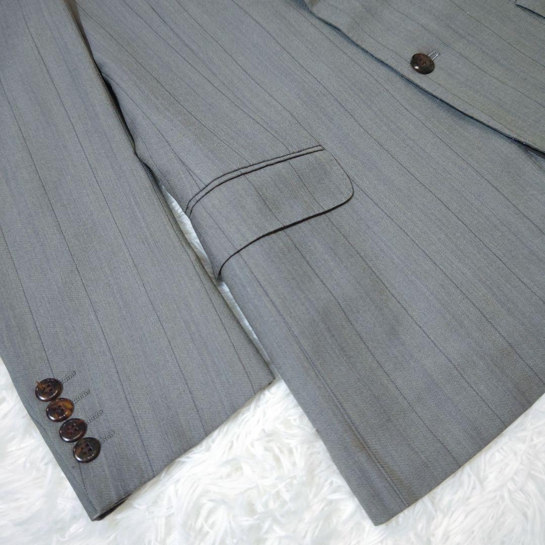 Givenchy Setup Suit Gray Tortoiseshell Button Unlined Top and Bottom Single
