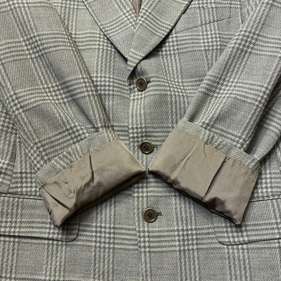 Made in Italy 80s Giorgio Armani Tailored Jacket L Check Wool