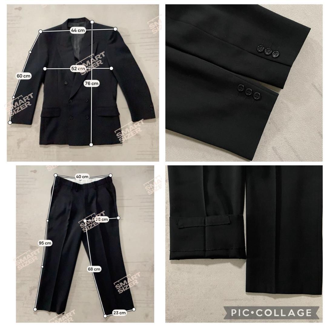 Super beautiful double set up suit jet black black mode