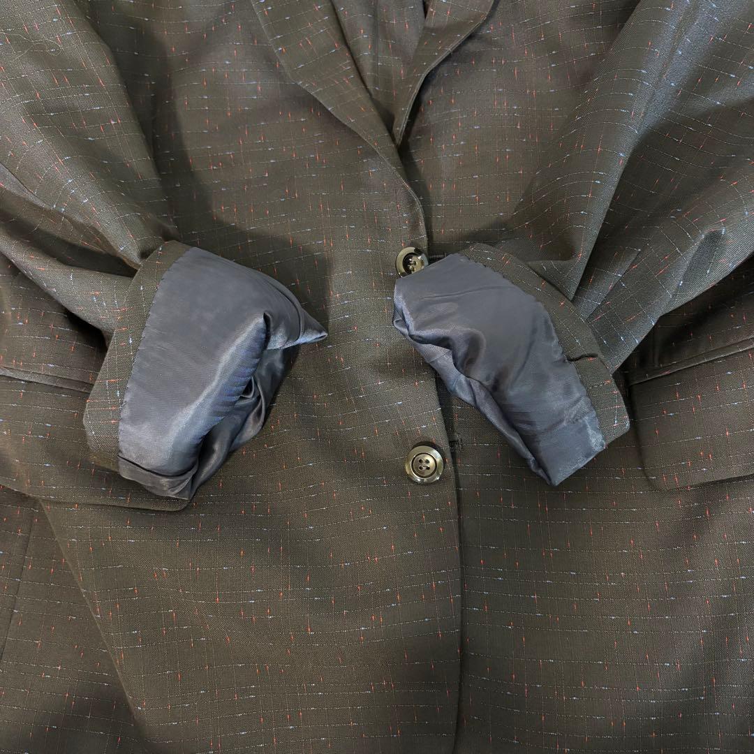 British Fabric Stanvick Setup Unlined Check Navy L Equivalent for Spring, Summer, and Autumn