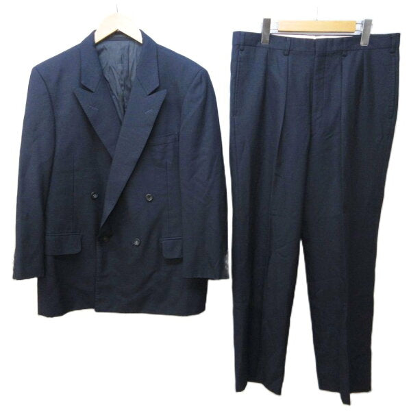 Burberry Double Breasted Suit Wool Japan | [Used] Burberrys Vintage Setup Suit Wool Double Tailored Jacket Pants Fully Lined Approx. L Navy Blue IBO85 1212 Men's [Vector Old Clothes] 251212
