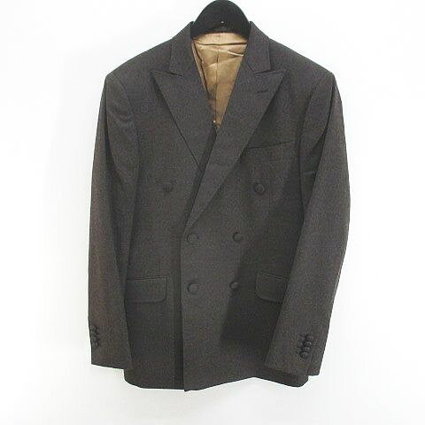 Vintage Double Breasted Suit Japan | [Used] BIELLESI Suit Setup Double Jacket Long Pants Zip Fly Brown Roll Up Plain Men's [Vector Old Clothes] 260713