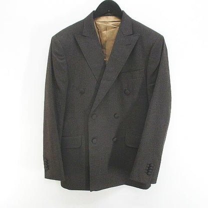 Vintage Double Breasted Suit Japan | [Used] BIELLESI Suit Setup Double Jacket Long Pants Zip Fly Brown Roll Up Plain Men's [Vector Old Clothes] 260713