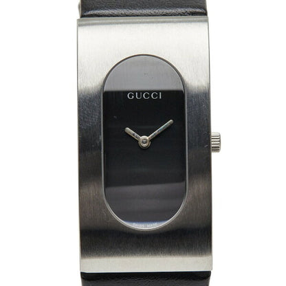 Vintage Watch from Japan | Gucci watch 2400L quartz black dial stainless steel leather ladies GUCCI [Used]