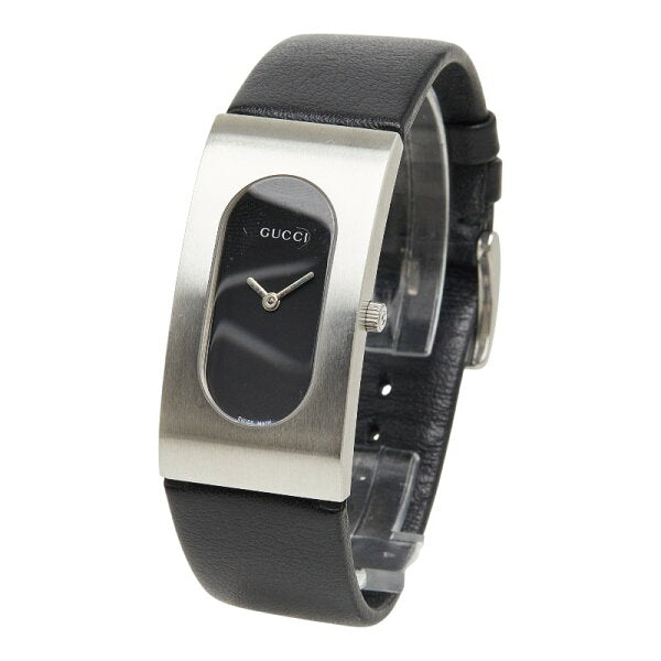 Vintage Watch from Japan | Gucci watch 2400L quartz black dial stainless steel leather ladies GUCCI [Used]