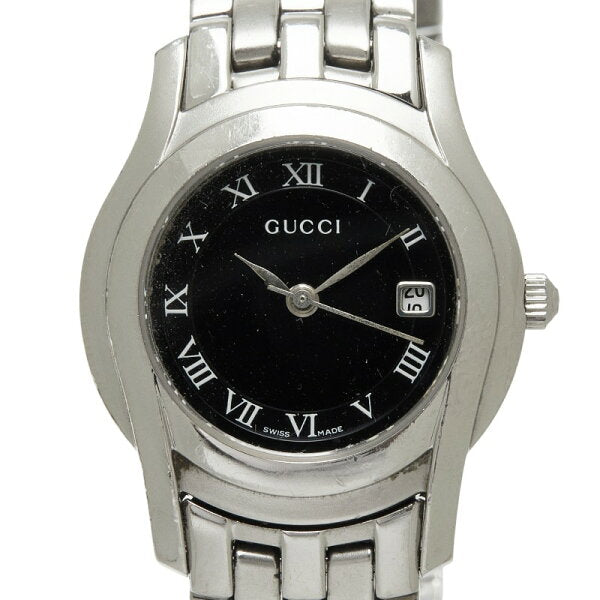 Japanese Vintage Watch | Gucci watch 5500L quartz black dial stainless steel ladies GUCCI [Used]