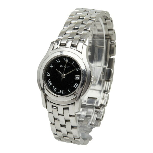 Japanese Vintage Watch | Gucci watch 5500L quartz black dial stainless steel ladies GUCCI [Used]