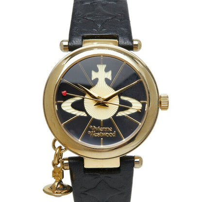 Japanese Vintage Watch | Vivienne Westwood Orb Watch VV006BKGD Quartz Black Dial Stainless Steel Leather Mineral Glass Ladies Vivienne Westwood [Used]