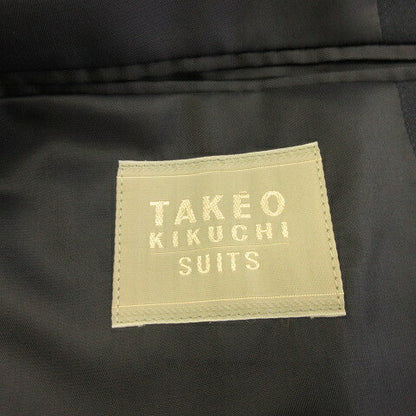 Vintage Double Breasted Suit Wool Japan | [Used] Unused item TAKEO KIKUCHI Double suit setup pinstripe navy blue 3 *A630 Men's [Vector used clothes] 260427