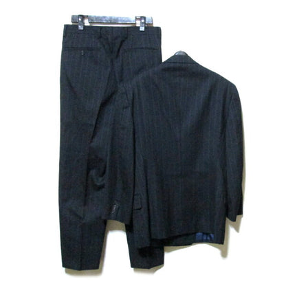 Vintage ATELIER SAB for men "S" 2B Pinstripe Double Breath Setup Suit (Navy Navy Standard Box Silhouette Avant Garde) 120441