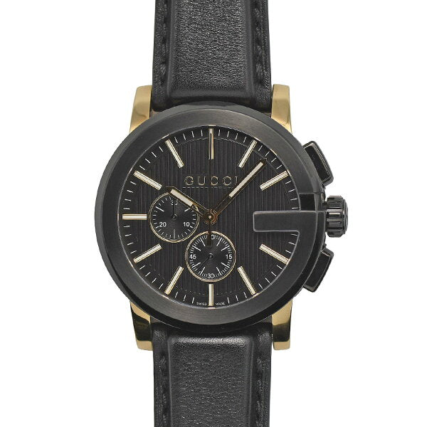 Japanese Vintage Watch | [Save money with coupons x get more points] GUCCI Gucci G-Chrono 101.2 Men's Quartz Chronograph SS/Leather Black/Gold YA101203 [Used]
