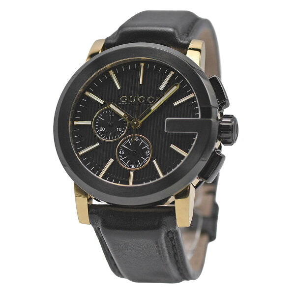 Japanese Vintage Watch | [Save money with coupons x get more points] GUCCI Gucci G-Chrono 101.2 Men's Quartz Chronograph SS/Leather Black/Gold YA101203 [Used]