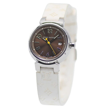 Japanese Vintage Watch | [Great deals with coupons x more points] Louis Vuitton LOUISVUITTON Tambour 28MM Women's Quartz SS/White Rubber Q1211 Polished [Used]
