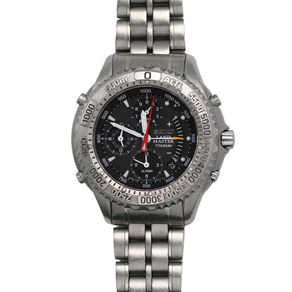 Japanese Vintage Watch | [Get great deals with coupons x get more points] SEIKO Prospec Landmaster Summitter Men's Quartz 7K32-0A10 Date Multifunctional Titanium Black SBCN003 [Used]