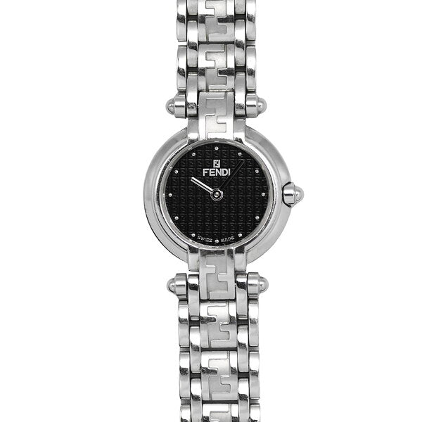 Japanese Vintage Watch | [Get great deals with coupons and get more points] FENDI 750L Zucca pattern ladies 2-hand quartz stainless steel SS black black dial [Used]