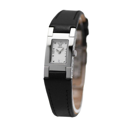 Japanese Vintage Watch | [Get great deals with coupons and get more points] New Arrival Versace Versace Rectangular Women's Quartz SS Leather White Dial ASQ115 [Used]
