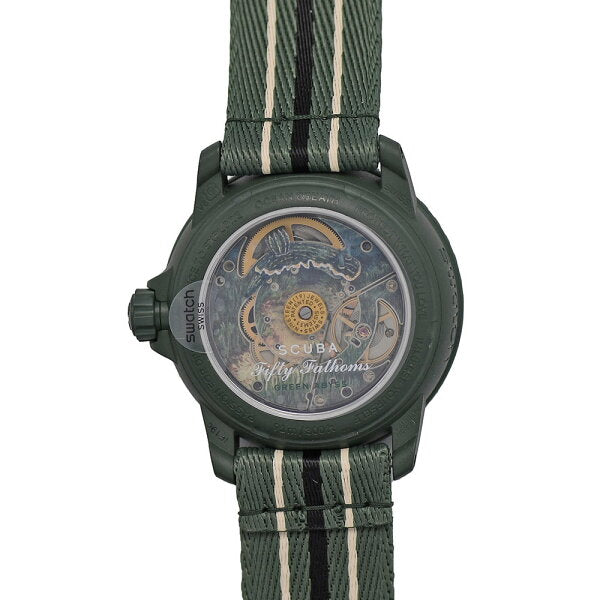 Japanese Anime Figure | [Save with coupons x Get more points] Blancpain x Swatch Bioceramic Scuba Fifty Fathoms Collection Green Abyss Automatic Winding Men's S035G100 Unused [Used]