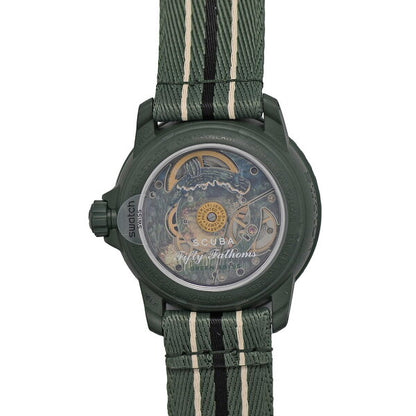 Japanese Anime Figure | [Save with coupons x Get more points] Blancpain x Swatch Bioceramic Scuba Fifty Fathoms Collection Green Abyss Automatic Winding Men's S035G100 Unused [Used]
