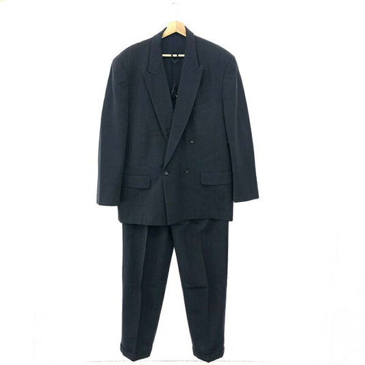 - Comme des Garçons Double Blessed Setup M Wool Gabardine/Fully Lining Made in 1992/Tanaka Homme/Peak Lapel Navy Men's [Used]