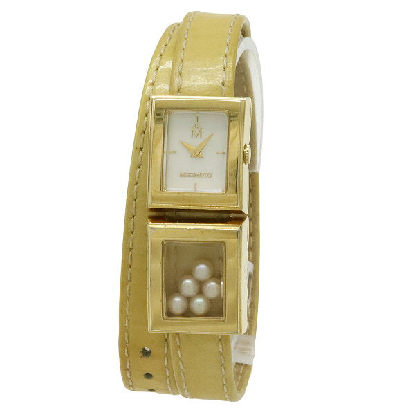 Japanese Vintage Watch | MIKIMOTO Mikimoto Multiform Watch W Tour Shell Dial 2 Rows Double Belt 5P Baby Pearl Pearl Ladies Quartz Watch NNS1307F [Used]