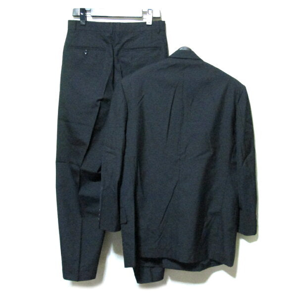 Vintage ATELIER SAB for men "S" double breath setup suit (black classic box silhouette avant-garde bubble) 132785