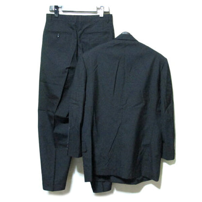 Vintage ATELIER SAB for men "S" double breath setup suit (black classic box silhouette avant-garde bubble) 132785