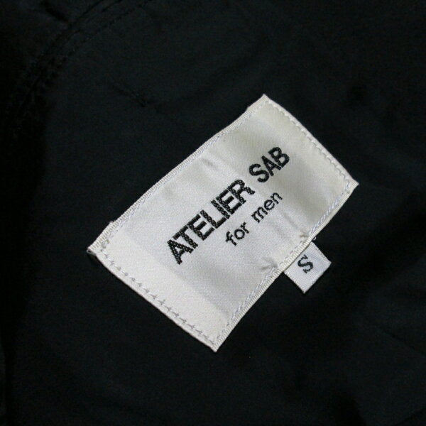 Vintage ATELIER SAB for men "S" double breath setup suit (black classic box silhouette avant-garde bubble) 132785