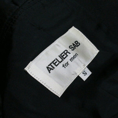 Vintage ATELIER SAB for men "S" double breath setup suit (black classic box silhouette avant-garde bubble) 132785