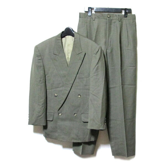 Vintage ATELIER SAB for men "M" double breath setup suit (stripe classic box silhouette avant-garde bubble) 132788