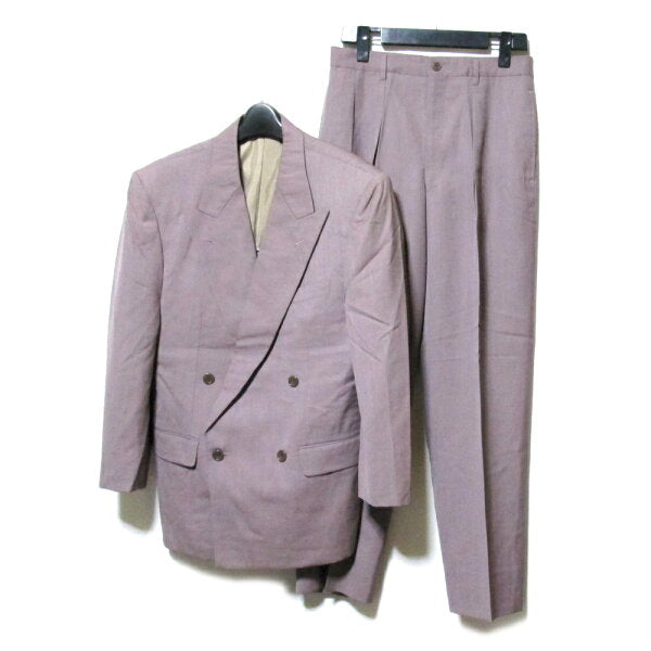 Vintage ATELIER SAB for men "S" double breath setup suit (pink purple classic box silhouette avant-garde bubble) 132789