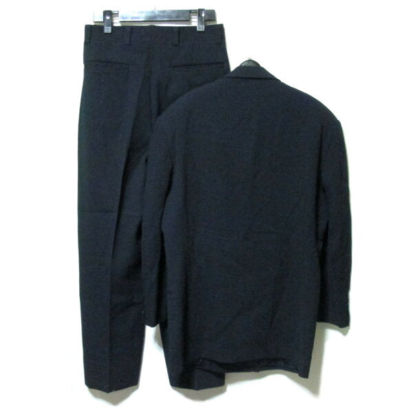 Vintage BIGLIDUE "44" Double Breasted Setup Suit Navy Pinstripe Men's | Luxurious Tailoring from the Leica Era (Navy Pinstripe Men's | Luxurious Tailoring from the Leica Era Garment Case Included) 139268 [Used]