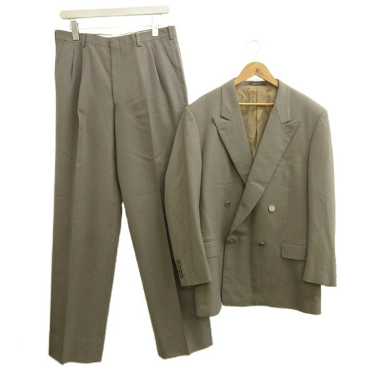 Vintage Givenchy Double Breasted Suit Wool Japan | [Used] Givenchy Suit Setup Jacket Pants Wool Beige Double Breasted Long Sleeve Plain Logo Button /PP ■GY18 Men's [Vector Old Clothes] 260619