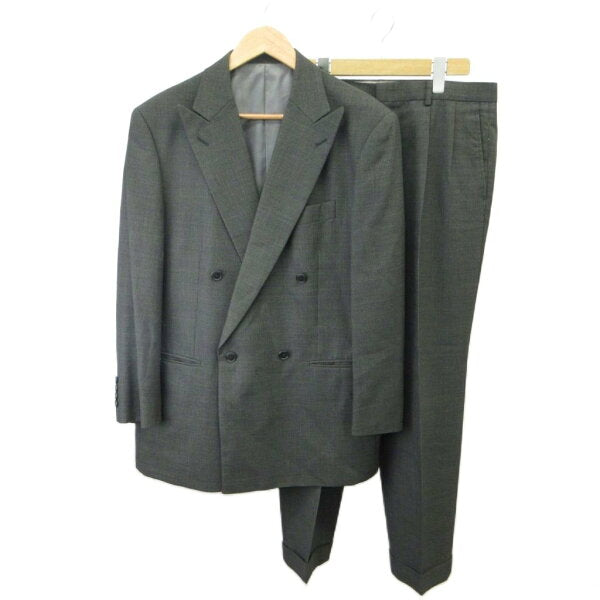 Vintage Double Breasted Suit Wool Japan | [Used] Five Continents Gotairiku Suit Setup Jacket Pants Wool 5L (AB5) Gray Double Breasted Long Sleeve /PP ■GY44 Men's [Vector Old Clothes] 260709