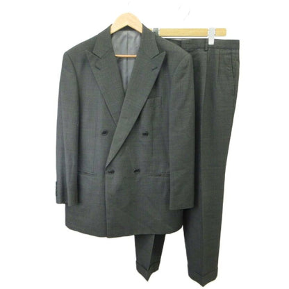 Vintage Double Breasted Suit Wool Japan | [Used] Five Continents Gotairiku Suit Setup Jacket Pants Wool 5L (AB5) Gray Double Breasted Long Sleeve /PP ■GY44 Men's [Vector Old Clothes] 260709