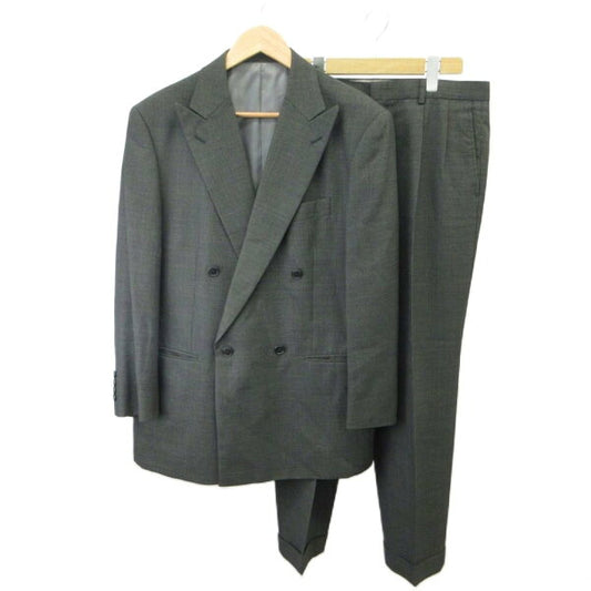 Vintage Double Breasted Suit Wool Japan | [Used] Five Continents Gotairiku Suit Setup Jacket Pants Wool 5L (AB5) Gray Double Breasted Long Sleeve /PP ■GY44 Men's [Vector Old Clothes] 260709
