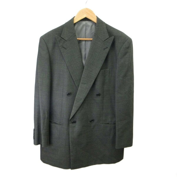 Vintage Double Breasted Suit Wool Japan | [Used] Five Continents Gotairiku Suit Setup Jacket Pants Wool 5L (AB5) Gray Double Breasted Long Sleeve /PP ■GY44 Men's [Vector Old Clothes] 260709