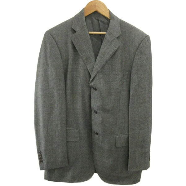 Vintage Beams Double Breasted Suit Wool Japan | [Used] BEAMS Suit Setup Formal Wool 48S Gray Mixed Long Sleeves 3 Buttons Double Hem /AY ■ECD001 Men's [Vector Old Clothes] 260415