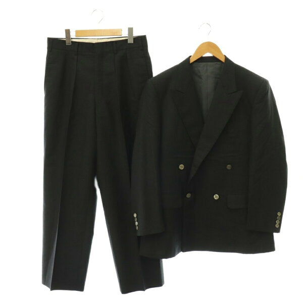 Burberry Double Breasted Suit Wool Japan | [Used] Burberrys Vintage Suit Setup Tailored Jacket Double Pants A5 Black /ES ■GY53 Men's [Vector Old Clothes] 260704