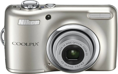 Japanese Vintage Camera | [Used] Nikon digital camera COOLPIX L23 Silver L23SL 10 million pixels, wide angle 28mm, 5x optical, 2.7-inch LCD, compatible with AA batteries, 30 days warranty from our store, popular mirrorless single-lens reflex camera with i